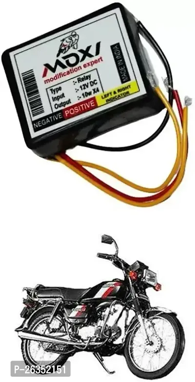 E-Shoppe Front Rear Hazard Relay Flasher Indicator Light for Hero CD 100 SS