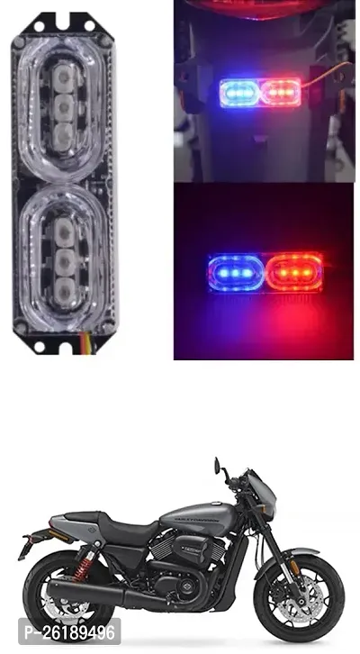 Bike/Scooty License Plate Brake Tail LED Police Red and Blue For Harley Davidson Street Rod