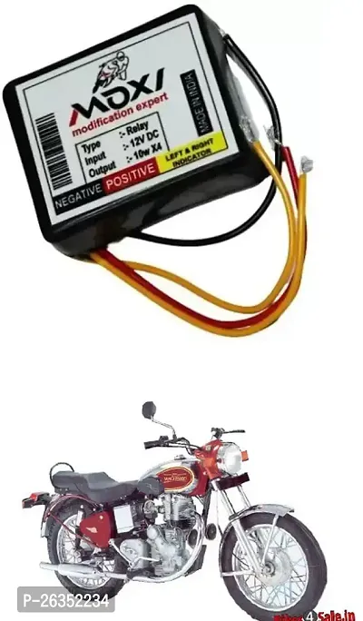 E-Shoppe Front Rear Hazard Relay Flasher Indicator Light for Royal Enfield Machismo 350-thumb0