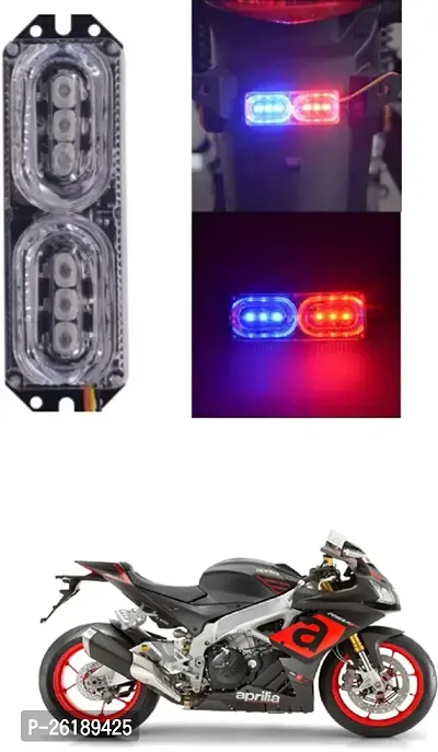 Bike/Scooty License Plate Brake Tail LED Police Red and Blue For Aprilia RSV4