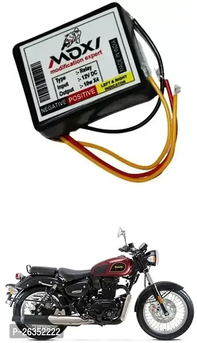 E-Shoppe Front Rear Hazard Relay Flasher Indicator Light for Benelli Imperiale 400