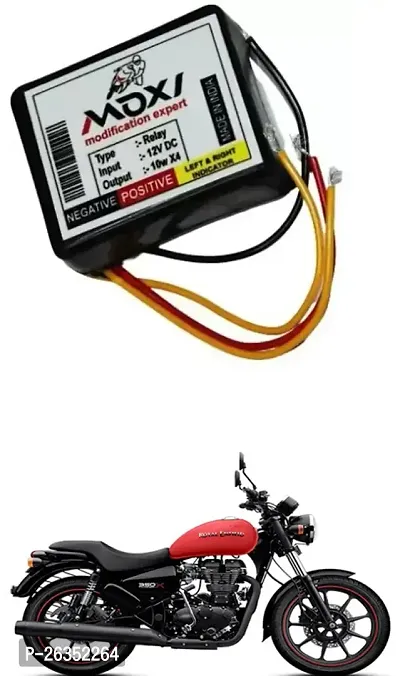 E-Shoppe Front Rear Hazard Relay Flasher Indicator Light for Royal Enfield Thunderbird