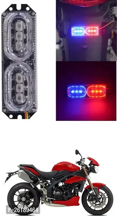 Bike/Scooty License Plate Brake Tail LED Police Red and Blue For Triumph Speed Triple ABS