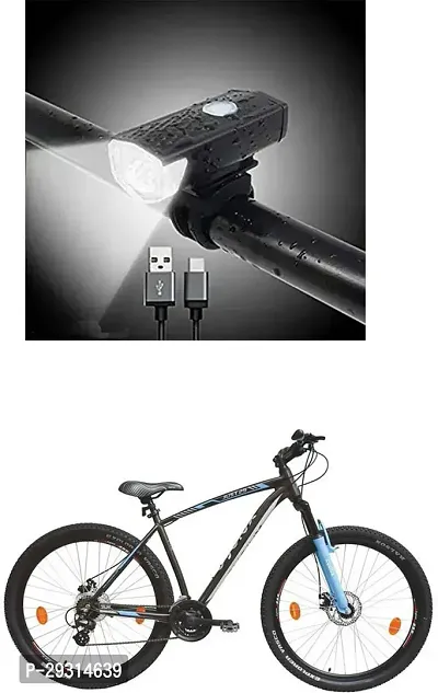 E-Shoppe USB Rechargeable Waterproof Cycle Light, High 300 Lumens Super Bright Headlight Black For CYCLUX JUST