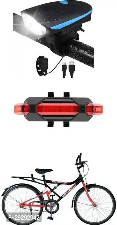 Cycle USB Rechargeable Front Cycle Light Back Tail Light-thumb0