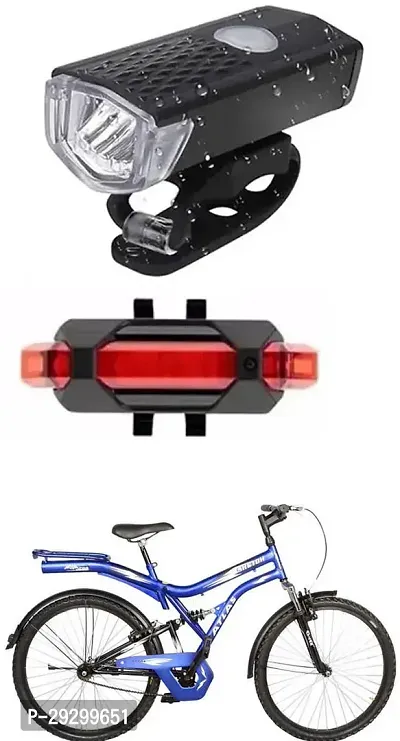 New Cycle Horn with USB Rechargeable Cycle Red Tail Light For Sketch 26T Cycle-thumb0