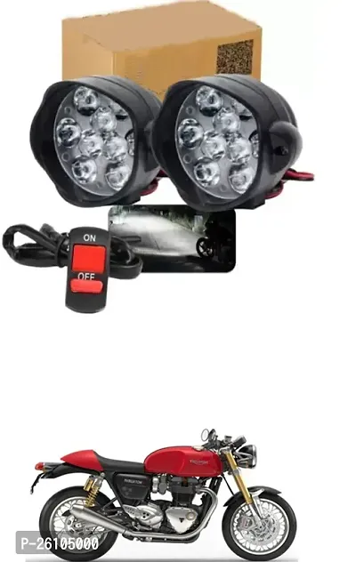 E-Shoppe 9 Led Fog Light For Triumph Thruxton 1200 R-thumb0