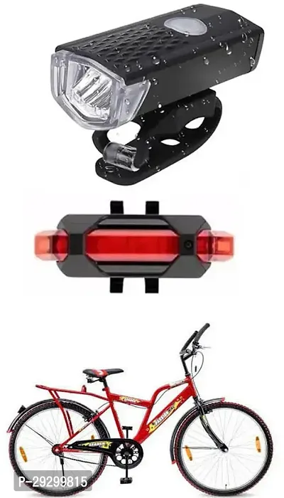 New Cycle Horn with USB Rechargeable Cycle Red Tail Light For Leader Passion Bike 26T IBC Cycle-thumb0