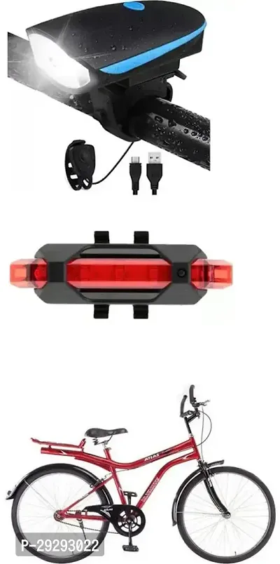 Cycle USB Rechargeable Front Cycle Light Back Tail Light-thumb0