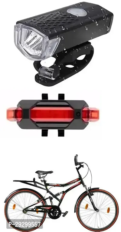 New Cycle Horn with USB Rechargeable Cycle Red Tail Light For Cooper DB 26T Cycle