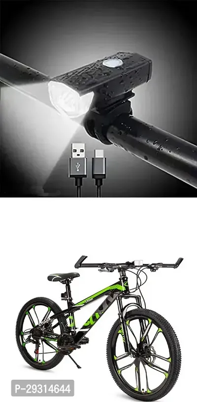 E-Shoppe USB Rechargeable Waterproof Cycle Light, High 300 Lumens Super Bright Headlight Black For CYCLUX STING 21 SPEED