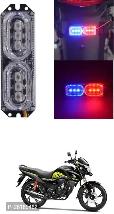 Bike/Scooty License Plate Brake Tail LED Police Red and Blue For Honda SP125