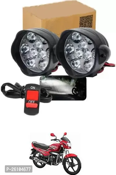 E-Shoppe 9 Led Fog Light For Hero Super Splendor-thumb0