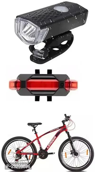 New Cycle Horn with USB Rechargeable Cycle Red Tail Light For Leader Krypton 26T 21-Speed DD Cycle-thumb0