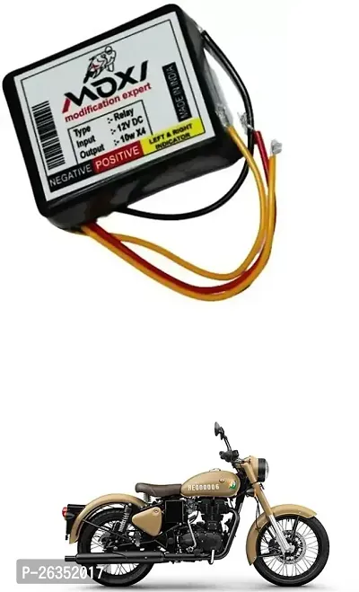 E-Shoppe Front Rear Hazard Relay Flasher Indicator Light for Royal Enfield Classic 350 Signals