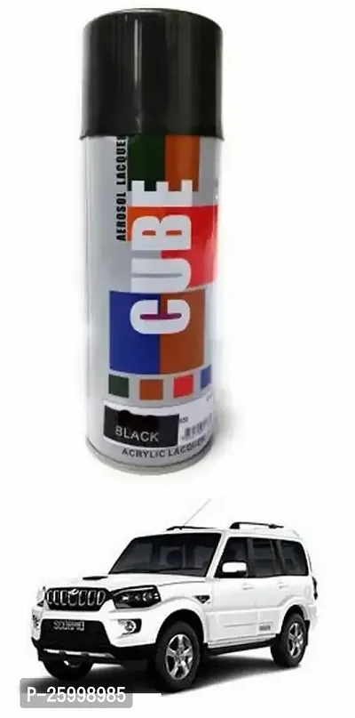 Car Spray Paint, Black (400 Ml) Easy To Use High Quality And Fast Drying Paint Shake, Car Spray Paint, Indoor, Outdoor Suitable For Scorpio-thumb0