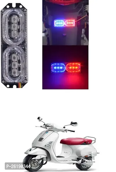 Bike/Scooty License Plate Brake Tail LED Police Red and Blue For Vespa Elegante 150