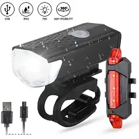 New Cycle Horn with USB Rechargeable Cycle Red Tail Light For TROT Cycle-thumb1