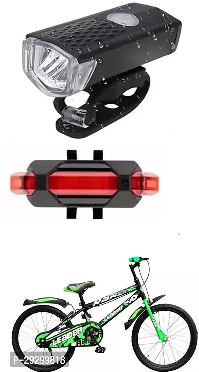 New Cycle Horn with USB Rechargeable Cycle Red Tail Light For Leader Racer 16T Cycle-thumb0