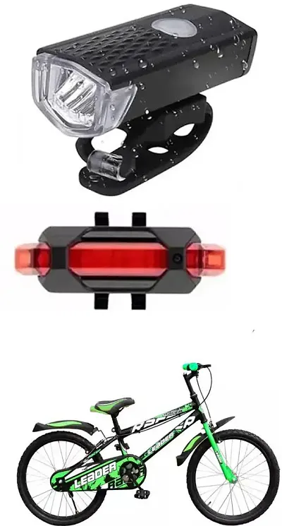 New Cycle Horn with USB Rechargeable Cycle Red Tail Light For Leader Racer 16T Cycle