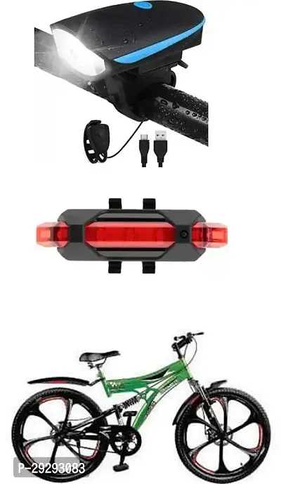 Cycle USB Rechargeable Front Cycle Light Back Tail Light-thumb0