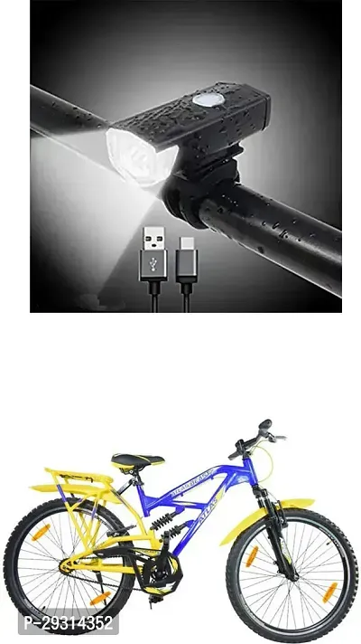 E-Shoppe USB Rechargeable Waterproof Cycle Light, High 300 Lumens Super Bright Headlight Black For Beast Max T Shox 26T