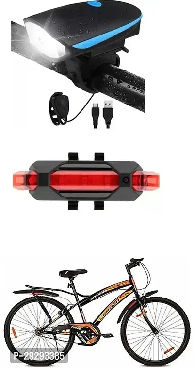 Cycle USB Rechargeable Front Cycle Light Back Tail Light-thumb0