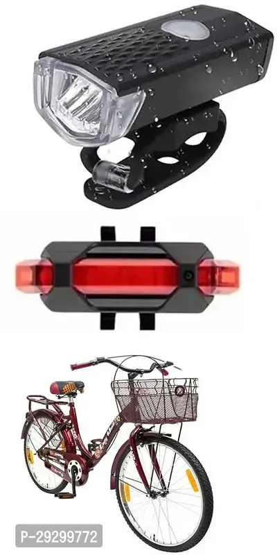 New Cycle Horn with USB Rechargeable Cycle Red Tail Light For LADY OMA IBC 26T Cycle