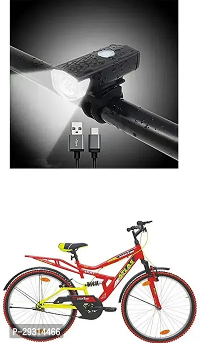 E-Shoppe USB Rechargeable Waterproof Cycle Light, High 300 Lumens Super Bright Headlight Black For Marine D Shox 26T