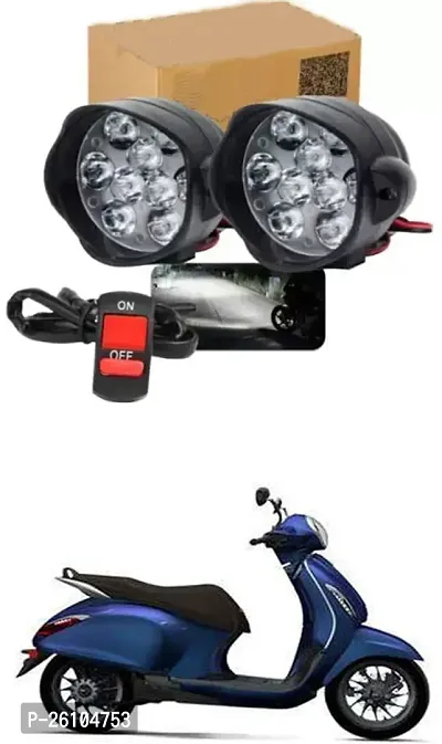 E-Shoppe 9 Led Fog Light For Bajaj Chetak