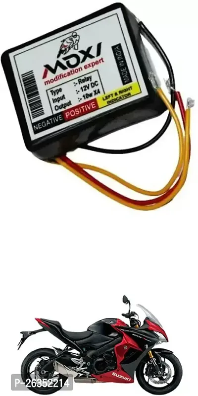 E-Shoppe Front Rear Hazard Relay Flasher Indicator Light for Suzuki GSX S1000F-thumb0