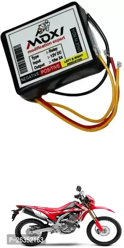 E-Shoppe Front Rear Hazard Relay Flasher Indicator Light for Honda CRF 250 L-thumb0