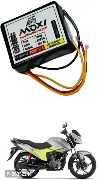 E-Shoppe Front Rear Hazard Relay Flasher Indicator Light for Hero MotoCorp Glamour