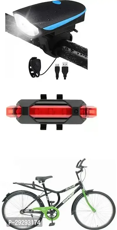 Cycle USB Rechargeable Front Cycle Light Back Tail Light-thumb0