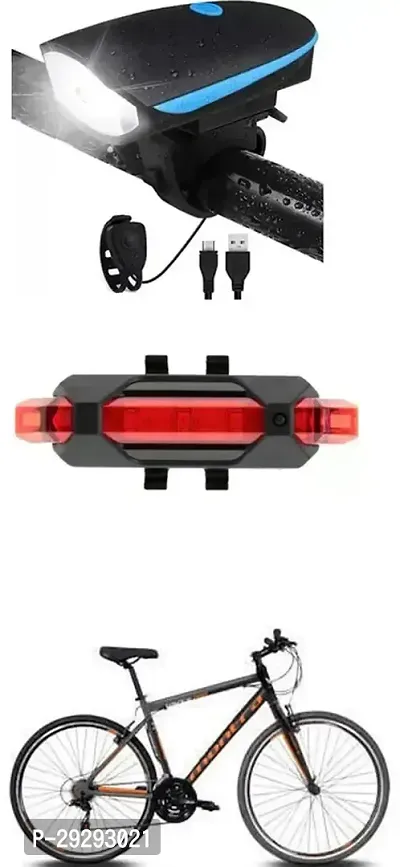 Cycle USB Rechargeable Front Cycle Light Back Tail Light-thumb0