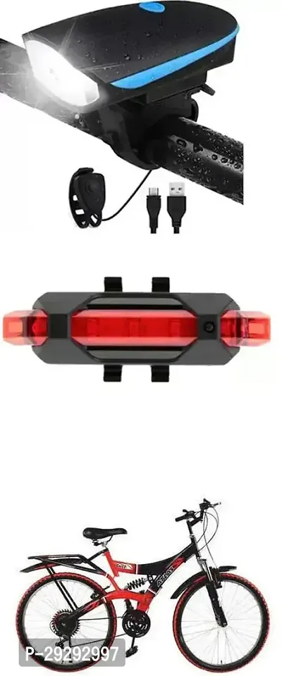 Cycle USB Rechargeable Front Cycle Light Back Tail Light-thumb0