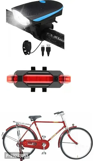 Cycle USB Rechargeable Front Cycle Light Back Tail Light-thumb0