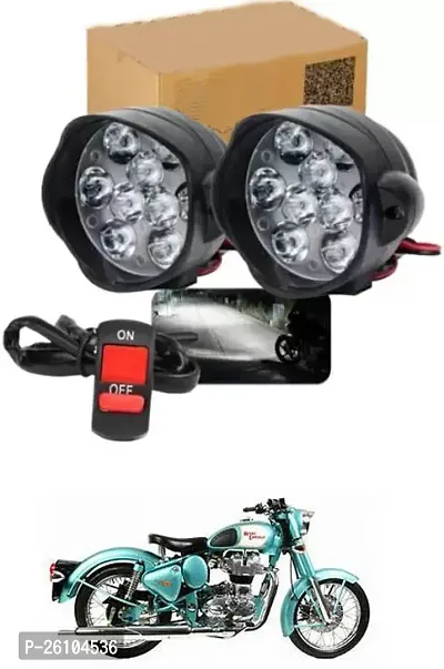 E-Shoppe 9 Led Fog Light For Royal Enfield Classic 500-thumb0