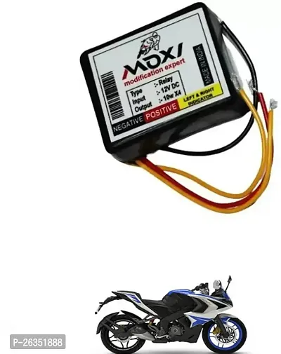 E-Shoppe Front Rear Hazard Relay Flasher Indicator Light for Bajaj Pulsar RS 200-thumb0