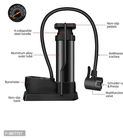 Bike pump store with gauge