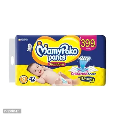 MamyPoko Pants Standard Baby Diapers, Small (4 - 8 kg) 42 Pieces