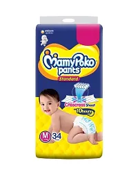 NN MamyPoko Pants Standard Baby Diapers, Medium (7 - 12 kg) 34 Pieces-thumb3