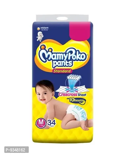 NN MamyPoko Pants Standard Baby Diapers, Medium (7 - 12 kg) 34 Pieces-thumb4
