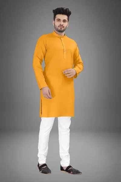 Classic Blend Solid Kurtas for Men