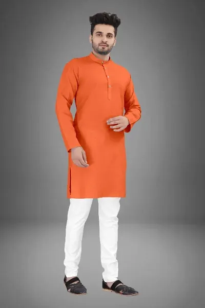 Trendy Cotton Blend Kurtas For Men 