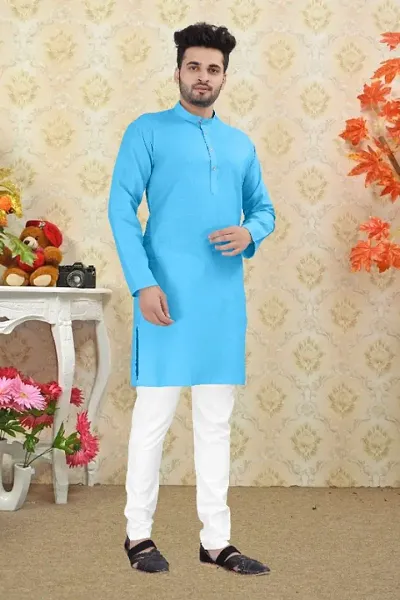 Classic Blend Solid Kurtas for Men