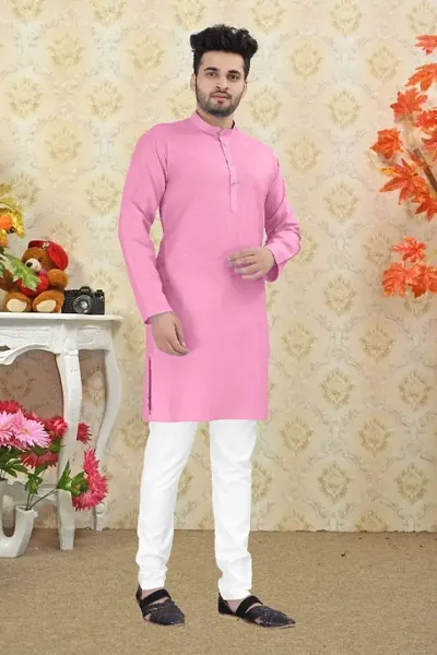 Classic Blend Solid Kurtas for Men