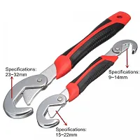 NNC New Steel Socket Adjustable Universal Multi Function Wrench Spanner Set Tools Snap and Grip Open End Snap N Grip Tool Spanner 9Mm to 32 Mm Works (Set of 2 Piece) (snap n grip)-thumb2