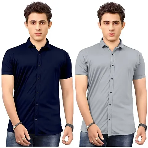 Best Selling Cotton Spandex Short Sleeves Casual Shirt 