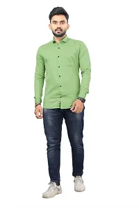 Classic Cotton Spandex Solid Casual Shirts for Men's-thumb1